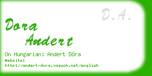 dora andert business card